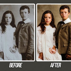 Altes Foto Restaurierung: Digitale Foto Reparatur & Retusche Bild 2