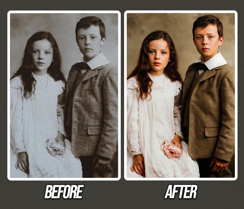 Altes Foto Restaurierung: Digitale Foto Reparatur & Retusche Bild 2