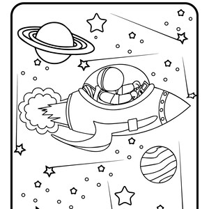 Printable-Space-Coloring-Pages-Set 3 | Etsy