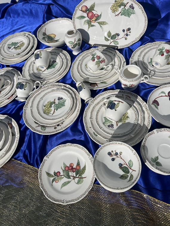 Vintage Noritake Royal Orchard China Set: 54-piece Service for 8