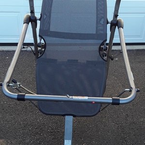 A Vintage Like New Blue Gray Fitness Quest Core Ab Lounge Ultra Workout Chair Ab Trainer image 2