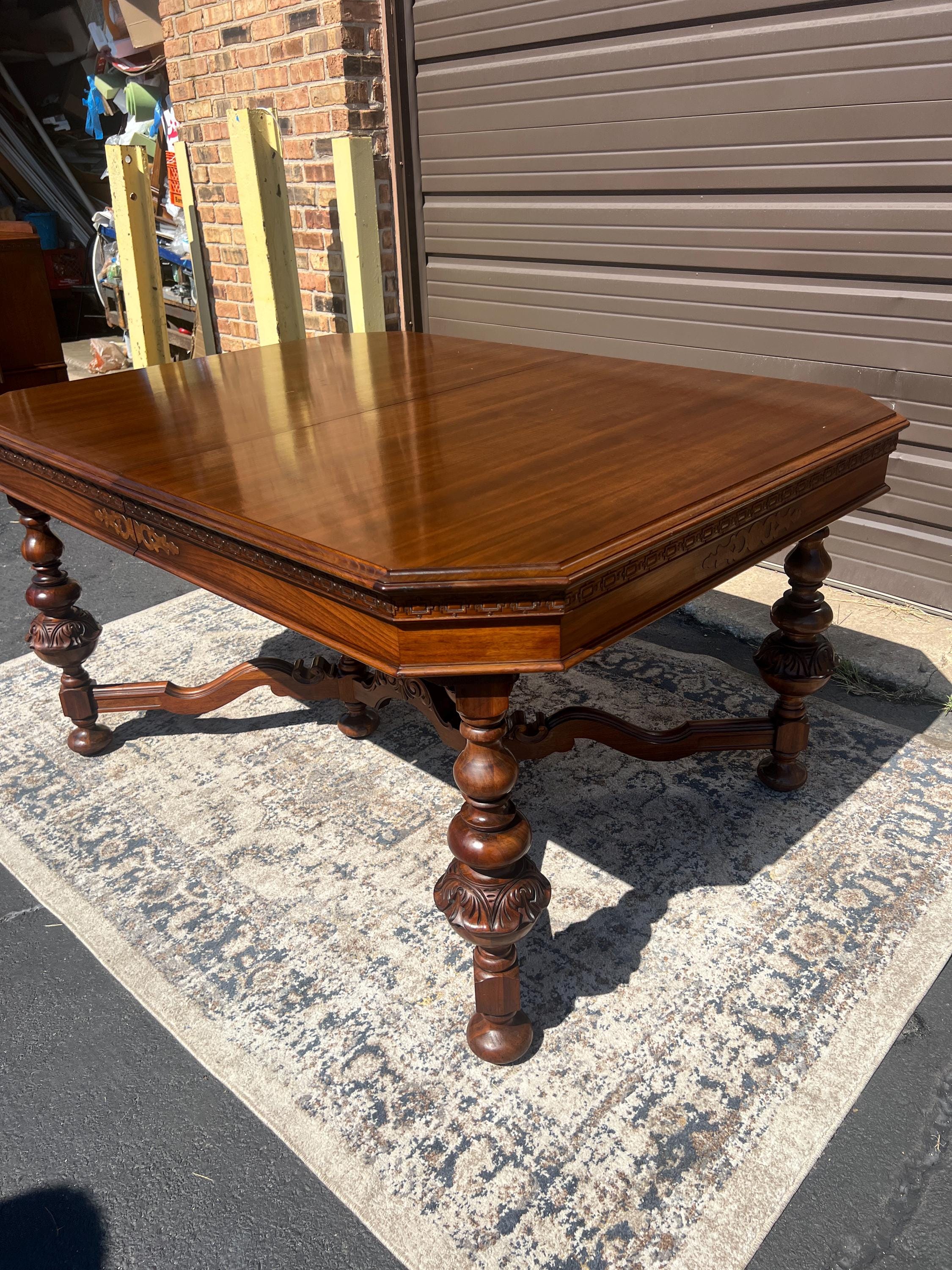 An Antique 1920s Jacobean 7 Pc Dining Table Set - Etsy
