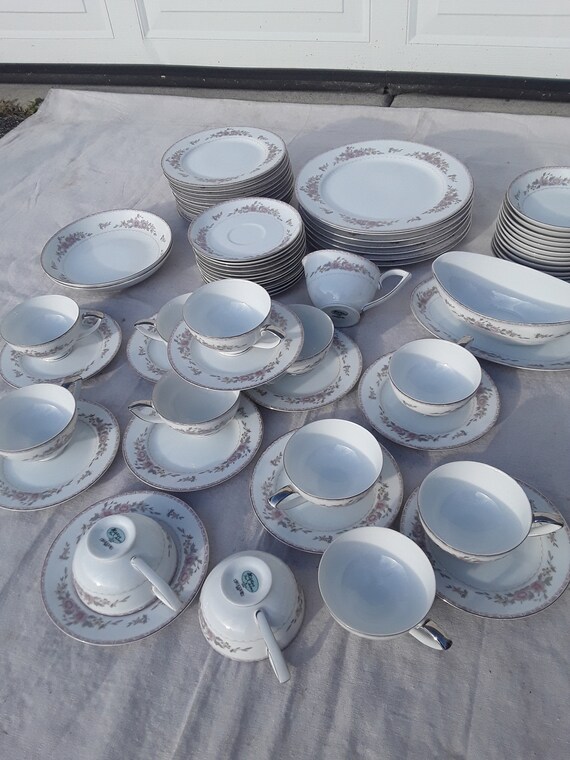 Vintage Mikasa Fine China Jyoto Mikado Dinnerware Set, 66 Pieces
