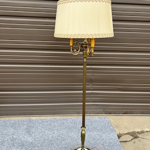 Victorian Onyx Base Torchiere Floor Lamp with Milk Glass Shade