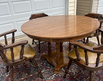 Vintage Richardson Brothers Company Oak Dining Chairs Set of 4 - Etsy