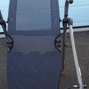 A Vintage Like New Blue Gray Fitness Quest Core Ab Lounge Ultra Workout Chair Ab Trainer image 3