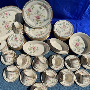 Vintage Lenox Morning Blossom China Set: 66-Piece Fine China, Service for 12