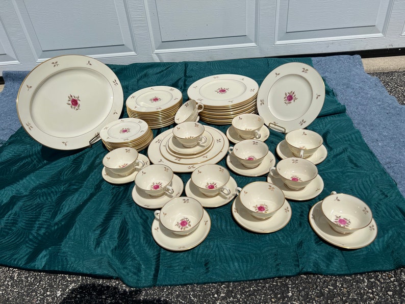 Elegant Classic Rare Lenox Fine Bone China Rhodora Pattern Etsy