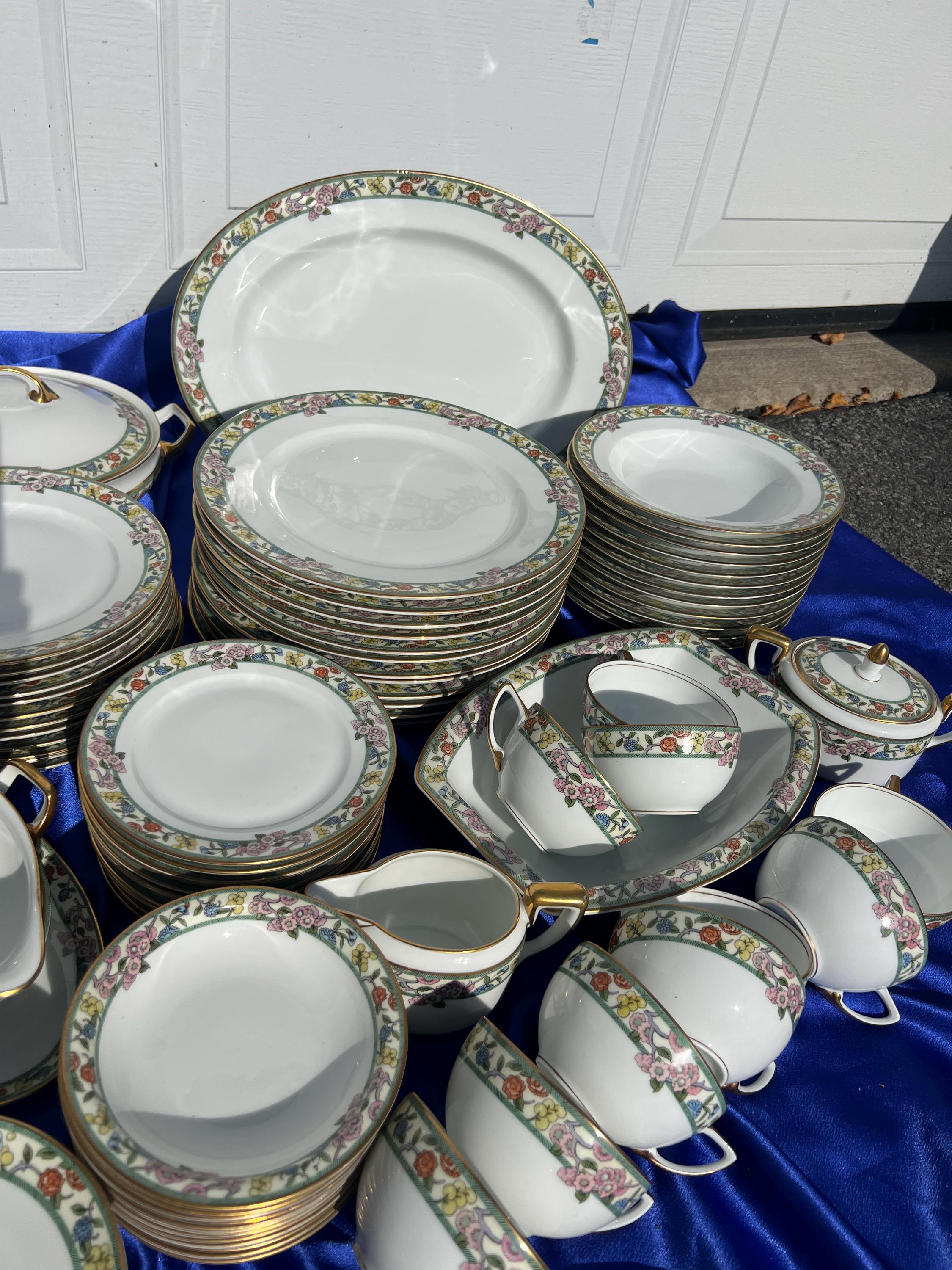 Springtime Dinnerware Antique Rosenthal Bavaria Springtime China Set, 88 Pcs Floral ...