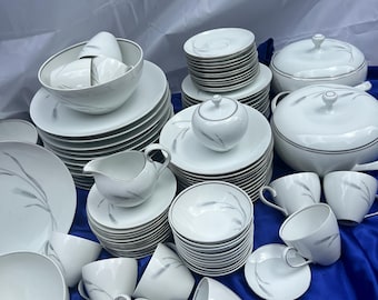 China Set for 8 Johann Haviland Royal Lace Dinnerware Set 55 Piece