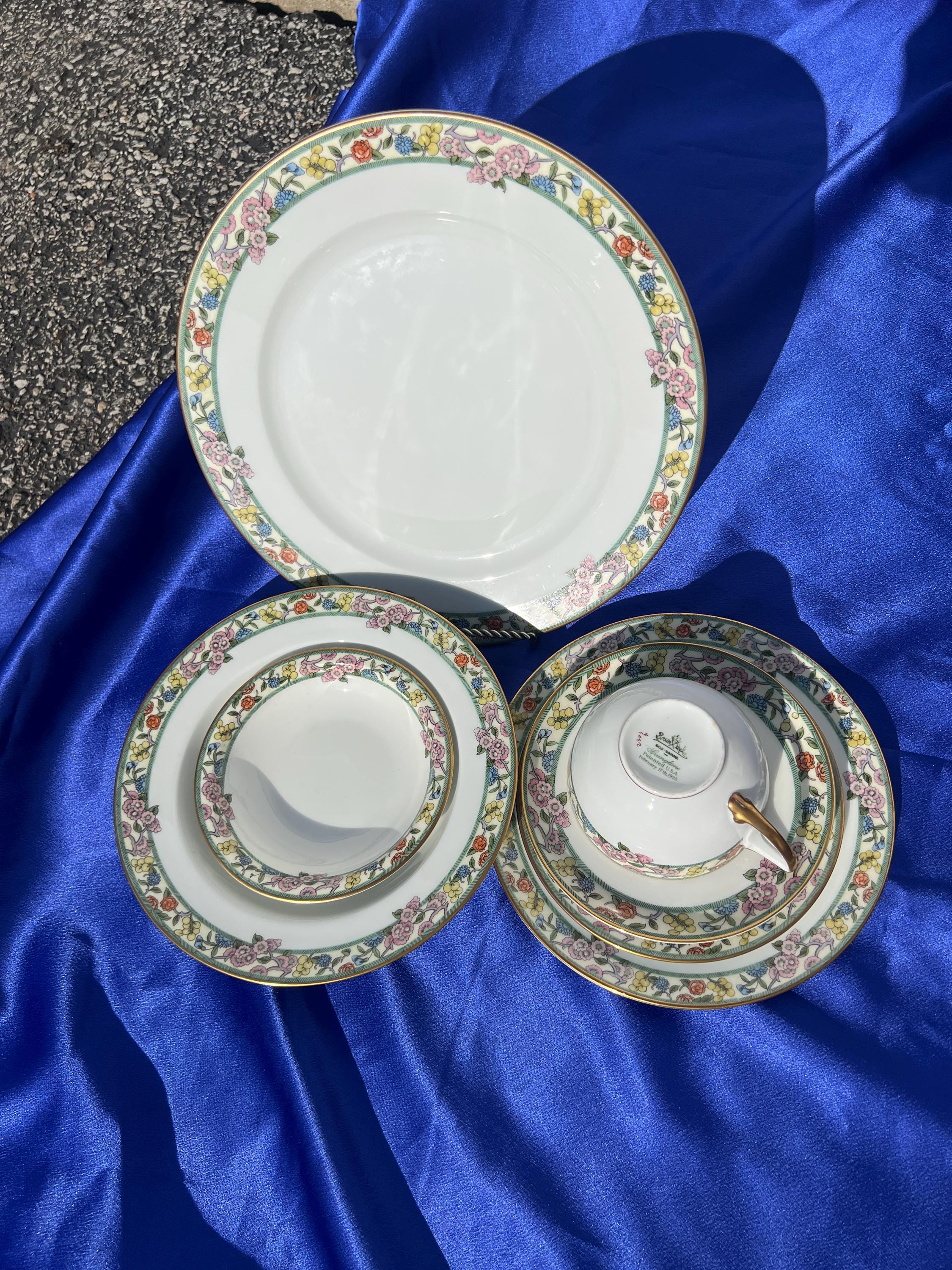 Springtime Dinnerware Antique Rosenthal Bavaria Springtime China Set, 88 Pcs Floral ...