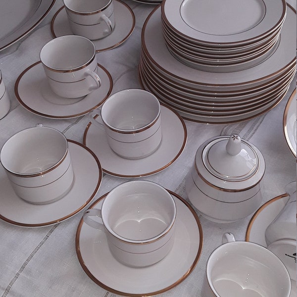 Gold Dinnerware Set Etsy