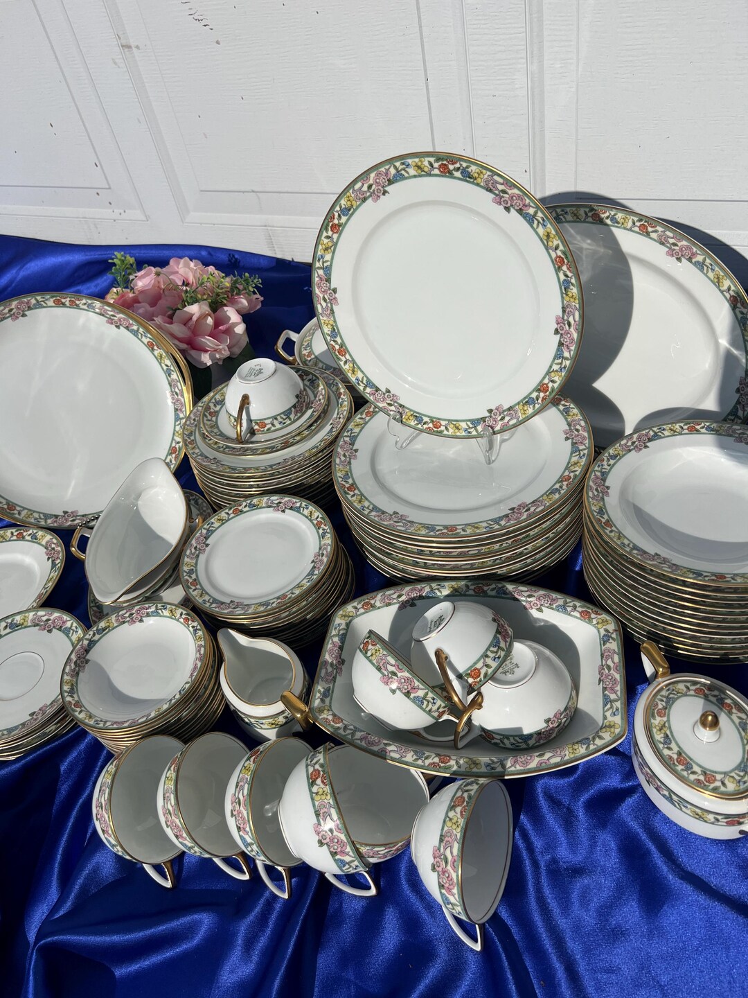 Springtime Dinnerware Antique Rosenthal Bavaria Springtime China Set, 88 Pcs Floral ...