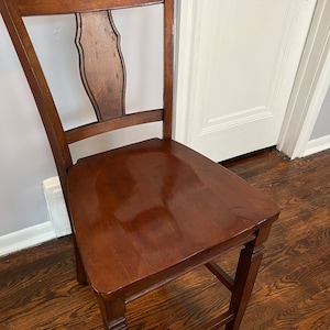 Vintage Dark Chocolate Sturdy Wood Counter Height Stool