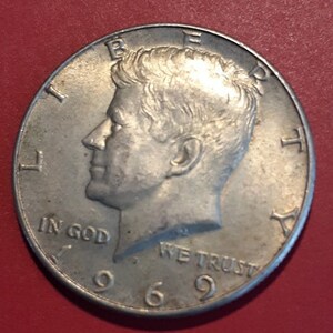 1969 D Kennedy half dollar image 1