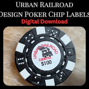 Poker Chip Labels Railroad Design