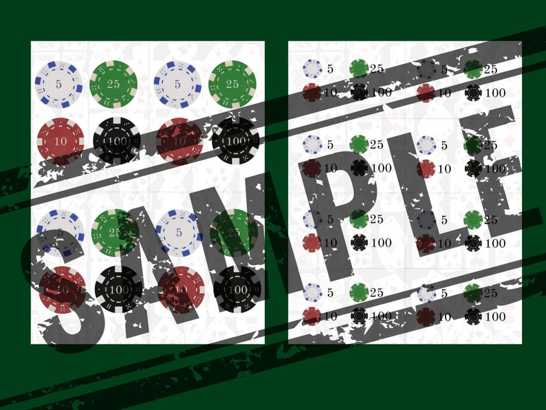 Poker Chip Value Printables - Etsy