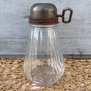 Vintage spices glass jar grinder