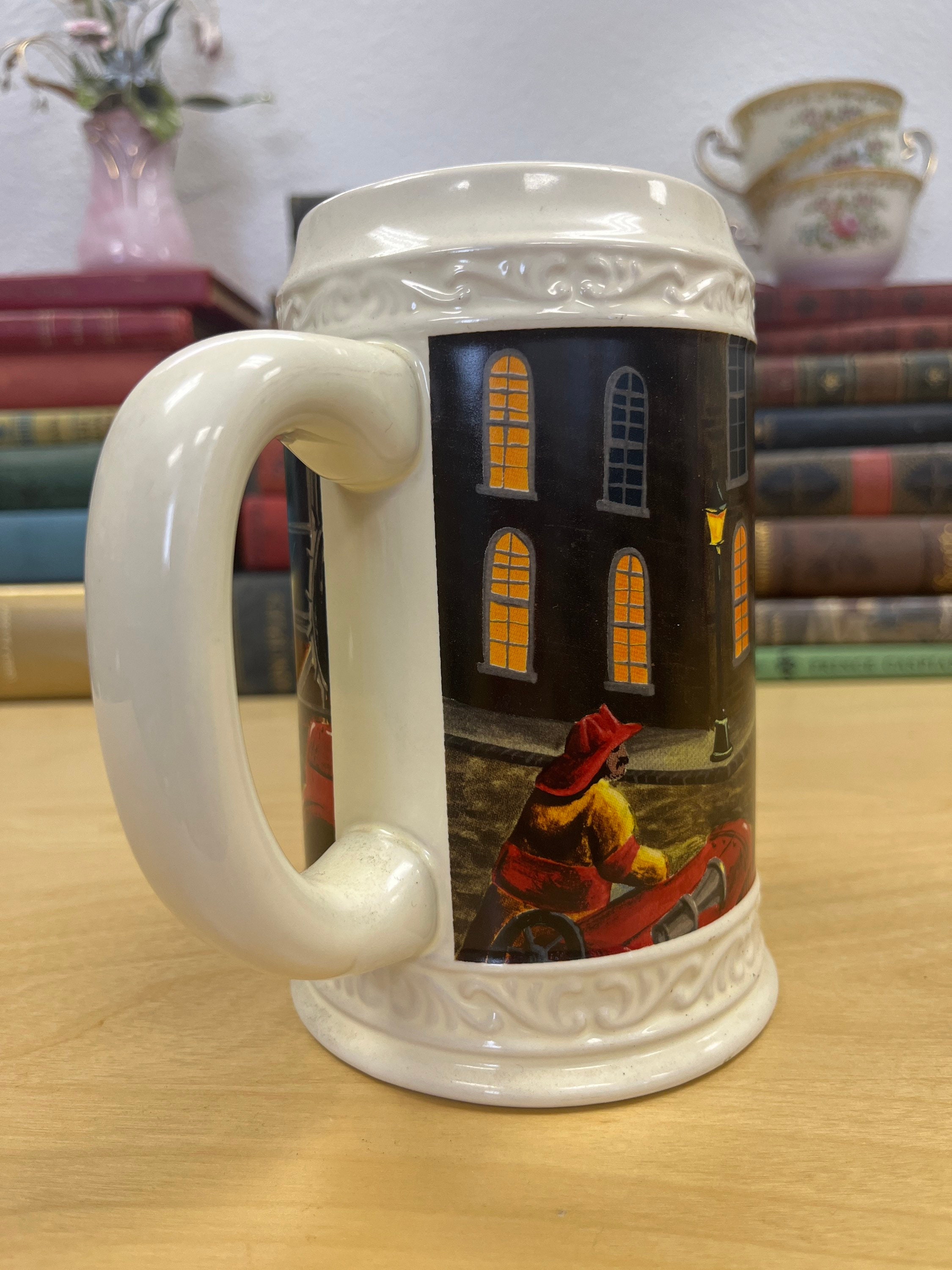 Vintage Papel Giftware Firefighter Coffee Mug/cup/stein - Etsy