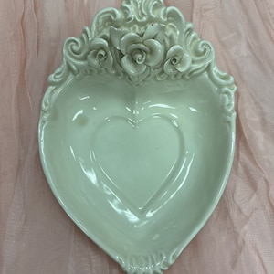 La Ceramica Porcelain Heart Trinket Dish Handmade in Italy For Bullocks