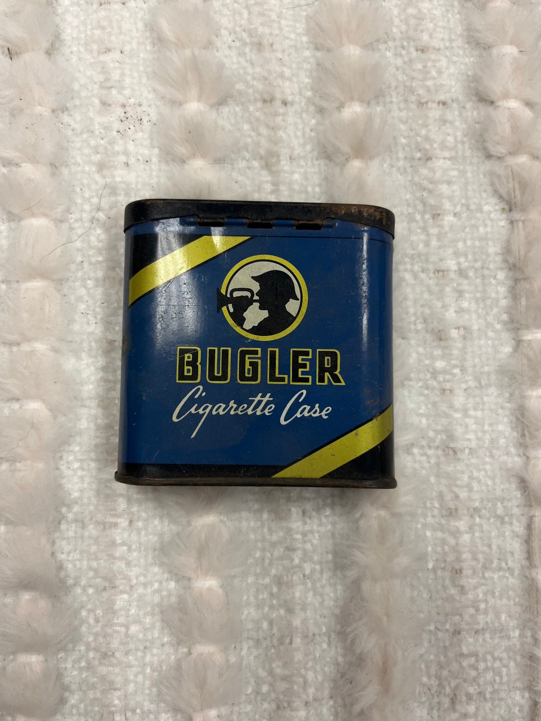 Vintage Bugler Cigarette Case Advertising Tin