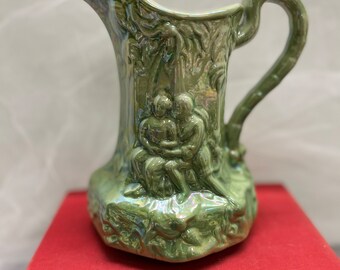 Vintage handmade ceramic pitcher