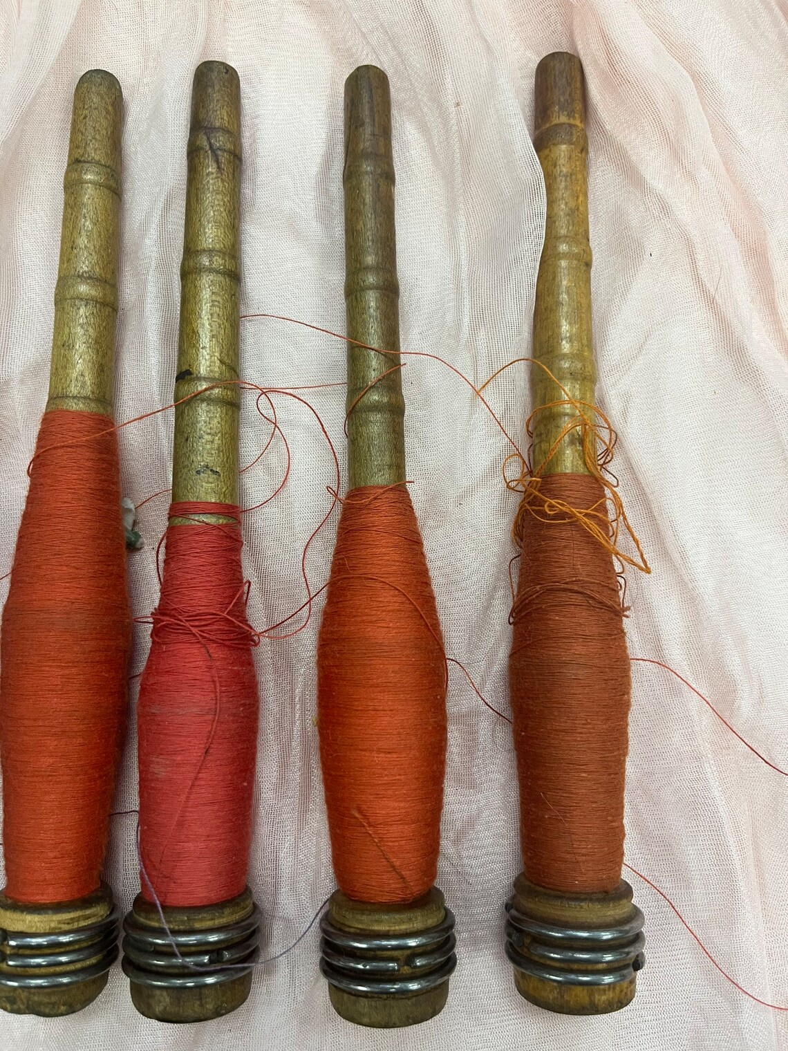 Set of 6 Vintage Spools / Spindles Vintage Thread - Etsy
