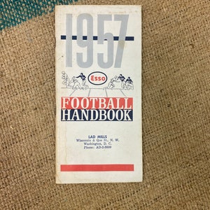 Vintage 1957 Esso Football Handbook