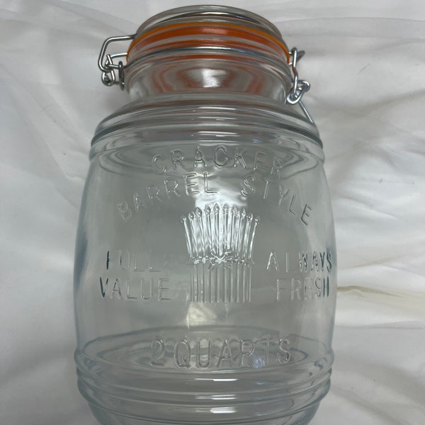 Glass Barrel Jar Etsy