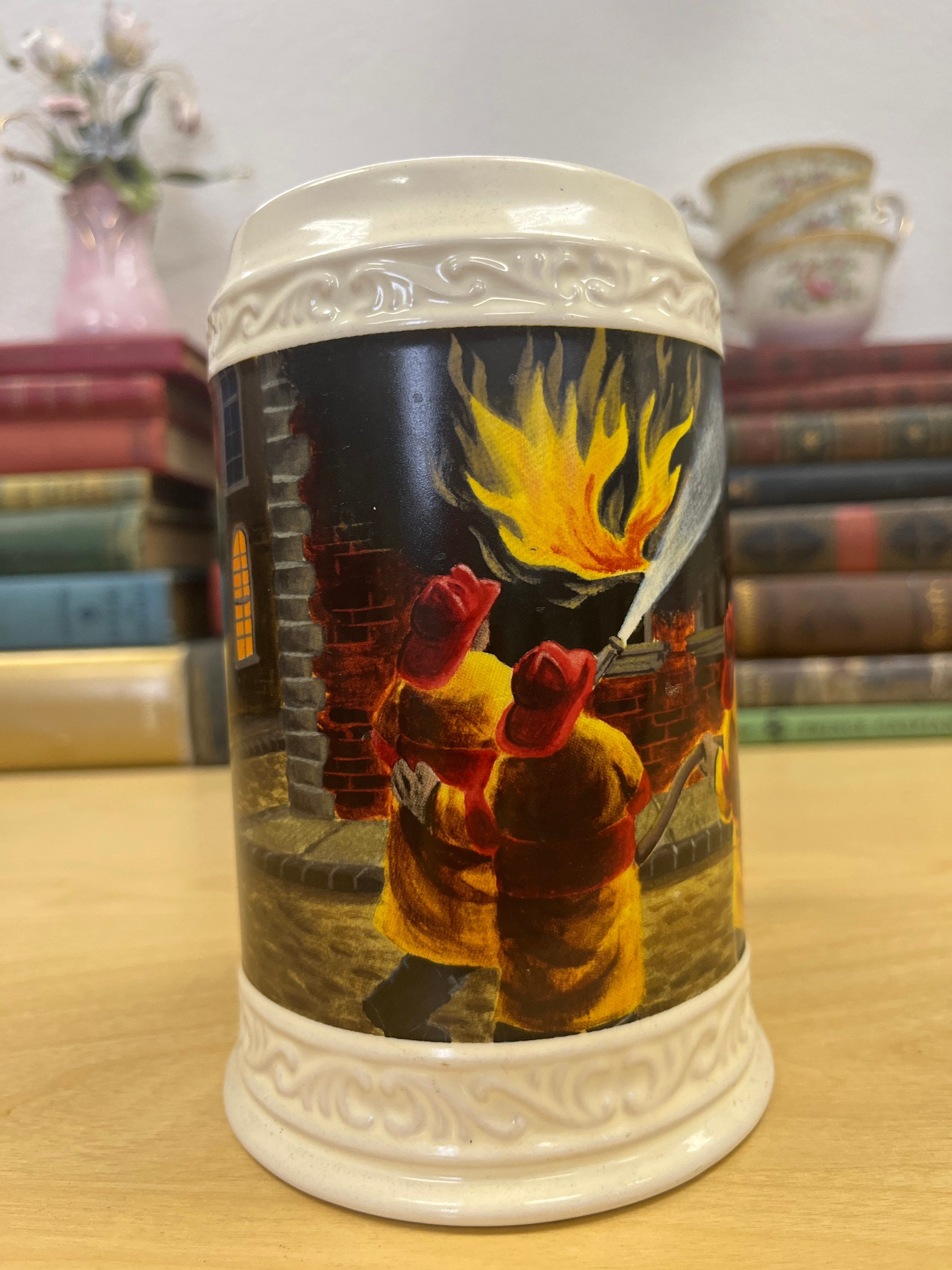 Vintage Papel Giftware Firefighter Coffee Mug/cup/stein - Etsy