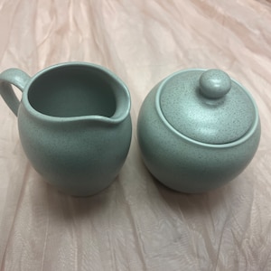 Noritake Colorwave Blue Creamer Sugar Bowl with lid Stoneware