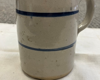 Vintage Striped Stoneware Stoneware Serving Jug Pitcher vase