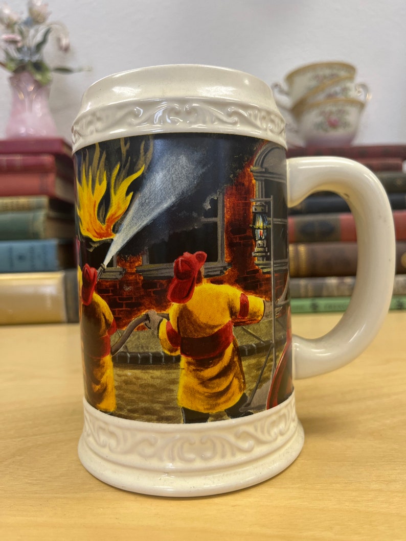 Vintage Papel Giftware Firefighter Coffee Mug/cup/stein - Etsy