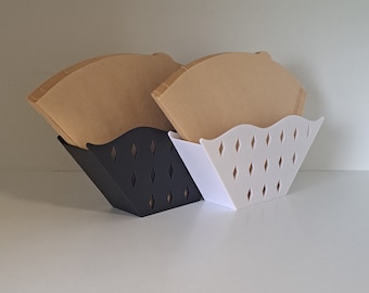 3D-geprinte moderne koffiefilterhouder voor maat 4 | Keukendecoratie | Blikvanger | Cadeaus | Huis
