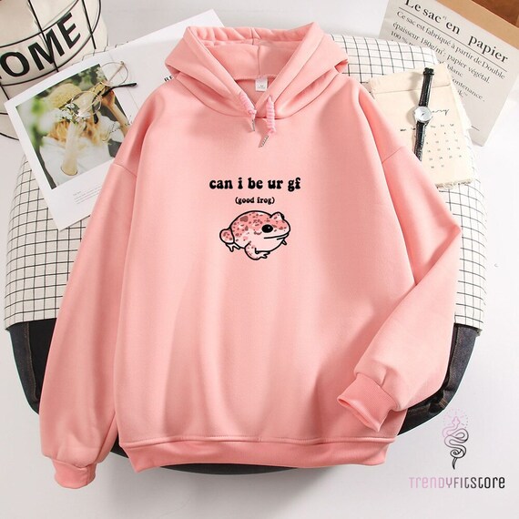 Linda sudadera con capucha de rana puedo ser tu buena rana | Etsy España