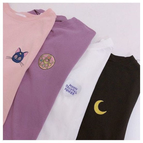 Sailor Moon Luna Crystal Moon Sweatshirt Custom Embroidered | Etsy