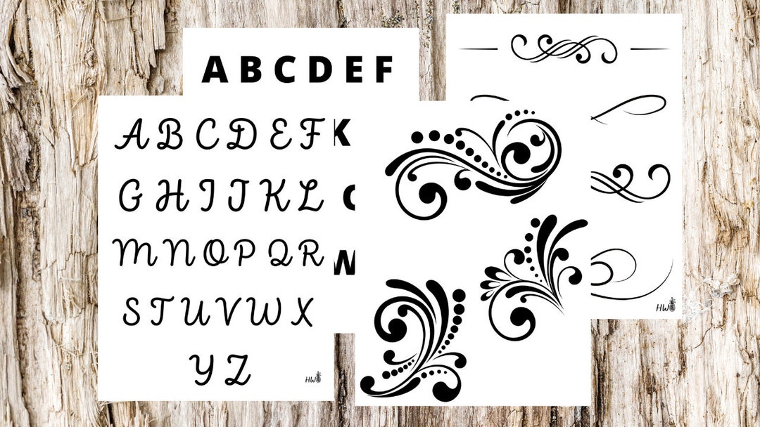 Cake Decorating Practice Sheets, Piping Buttercream or Royal Icing