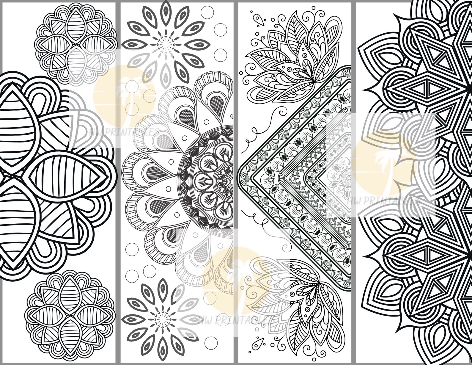 Coloring Bookmarks Adults &amp; Kids Teacher bookmarks Adult | Etsy