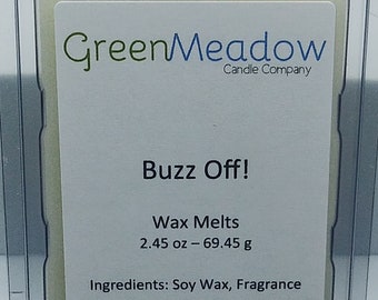 Buzz Off! scented soy wax melts for wax warmer