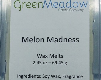 Melon Madness summer scented soy wax melt for warmers