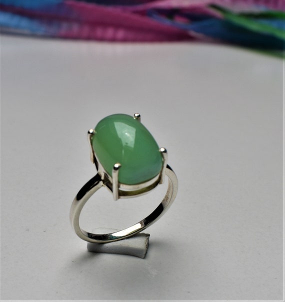 Gems en Vogue 8.09ctw Amethyst & Green Chalcedony Ring