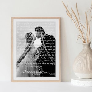 for miri Wedding Song Lyrics with Photo Personalized|Favorite Song Canvas |1st Anniversary Print