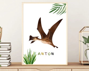 Pterodactyl Dinosaurier Nursry Art