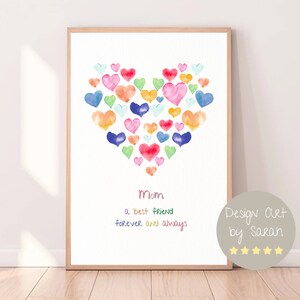 Mom you&#39;re the best, Mom&#39;s Birthday Gift, Mothers Present, Mum Appreciation Print, Mom Gift, Instant Digital Download