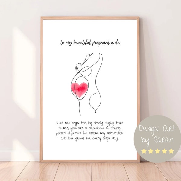 Gift for pregnant Wife | Pregnancy Poster