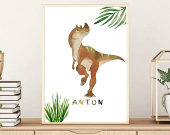 Arte do berçário do dinossauro T Rex