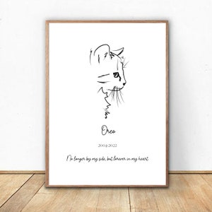 Custom Cat Loss Print | Cat RIP Memorial | Cat Remembrance