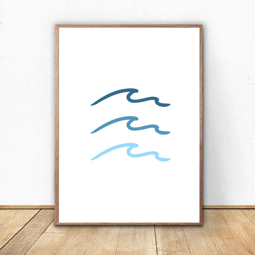 Bumpy Wave Simple Simple Blue Wave - Etsy
