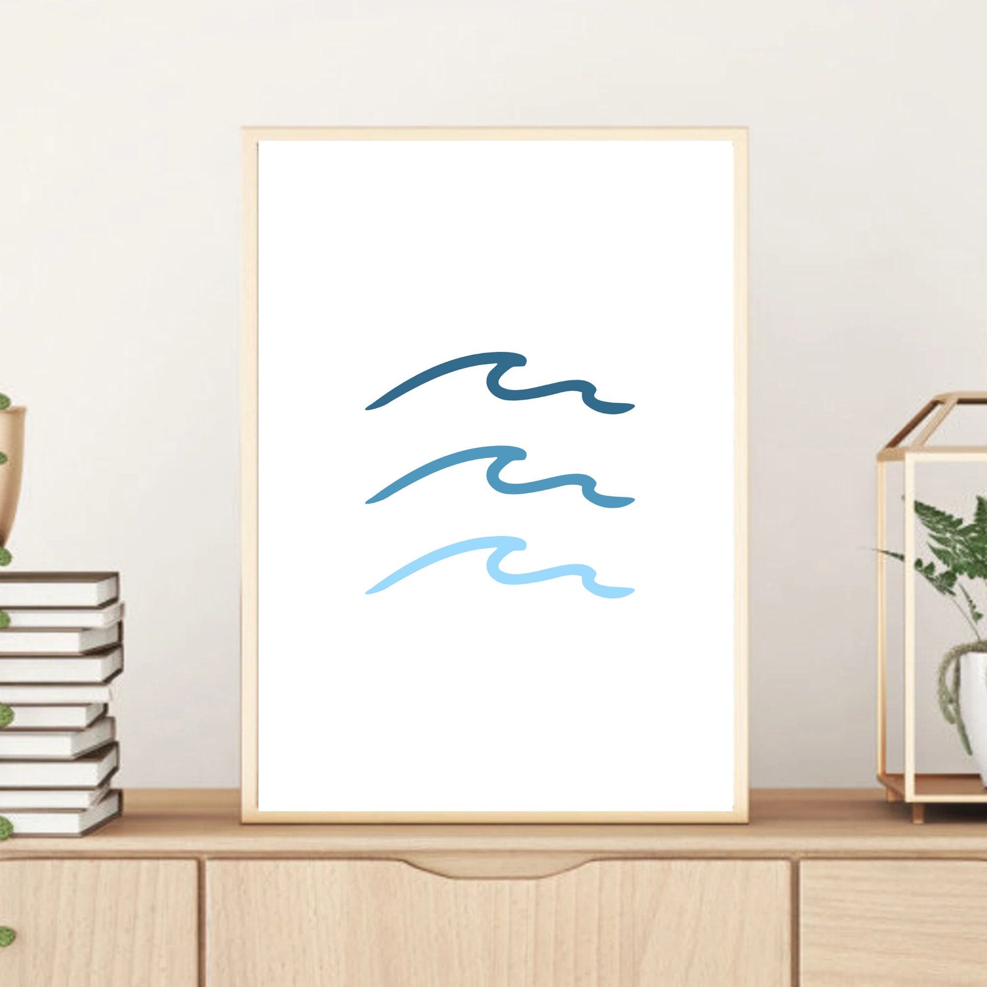 Simple Blue Wave - Etsy