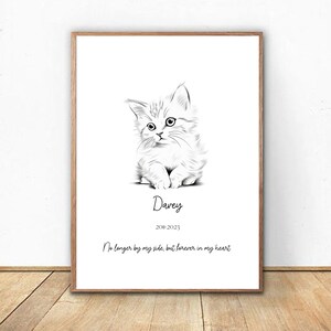 Custom Cat Loss Print | Cat RIP Memorial | Cat Remembrance